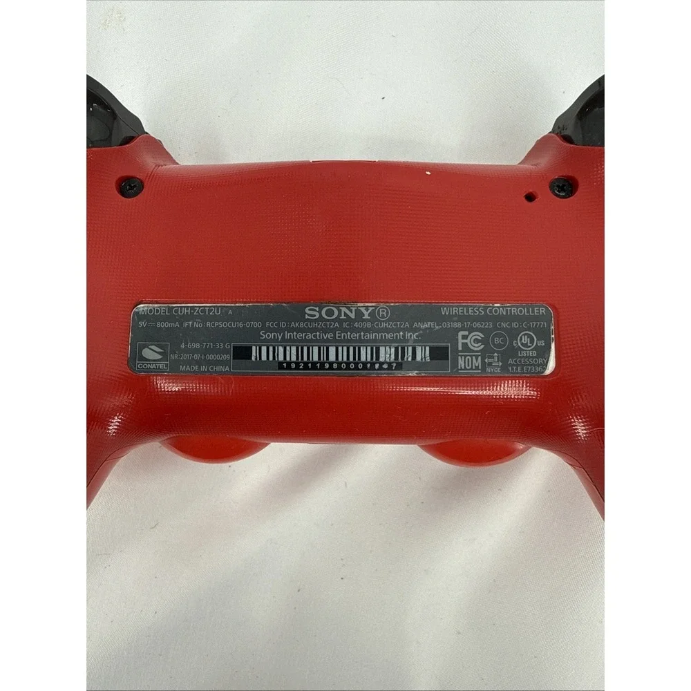 Used Sony‎ PS4 CUH-ZCT2U Video Game Controller Red Untested